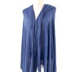 CH Carolina Herrera Navy Blue Monogram Shawl - Image 2