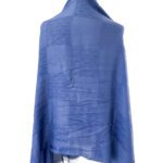 CH Carolina Herrera Navy Blue Monogram Shawl - Image 3