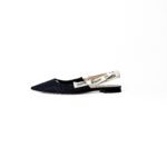 Christian Dior J'Adior Black Technical Canvas Slingback Flats – Size 37.5 - Image 2