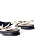 Christian Dior J'Adior Black Technical Canvas Slingback Flats – Size 37.5 - Image 4