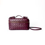 Bottega Veneta Intrecciato Small Vanity Case / Crossbody Bag – Burgundy Leather