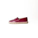 Chanel Classic Burgundy Patent Leather CC Espadrilles – Size 39 - Image 2