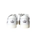 Dolce & Gabbana White / Black Crown Print Portofino Low-Top Sneakers – Size 43 - Image 5