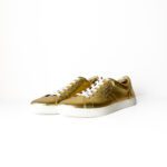 Dolce & Gabbana Metallic Gold Portofino Low-Top Sneakers – Size 43