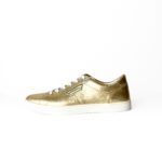 Dolce & Gabbana Metallic Gold Portofino Low-Top Sneakers – Size 43 - Image 2