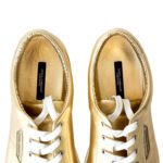 Dolce & Gabbana Metallic Gold Portofino Low-Top Sneakers – Size 43 - Image 4
