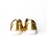 Dolce & Gabbana Metallic Gold Portofino Low-Top Sneakers – Size 43 - Image 5