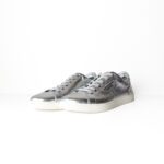 Dolce & Gabbana Metallic Silver Portofino Low-Top Sneakers – Size 43