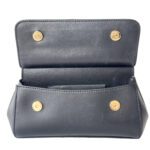 Dolce & Gabbana East West Black Calfskin Leather Sicily Bag - Image 3