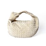 Bottega Veneta Cream Suede Intrecciato Jodie Teen Bag - Image 7