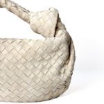 Bottega Veneta Cream Suede Intrecciato Jodie Teen Bag - Image 2