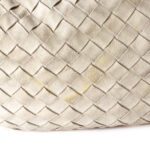 Bottega Veneta Cream Suede Intrecciato Jodie Teen Bag - Image 4