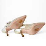 Christian Dior Gold Crystal Embellished J'Adior Slingback Pumps – Size 40 - Image 5