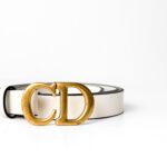 Christian Dior Saddle Belt – Off-White Calfskin - Image 2
