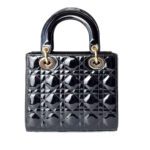 Christian Dior Lady Dior Small – Black Cannage Patent Leather - Image 4