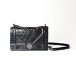 Dior Diorama Flap Bag (Medium) – Metallic Gunmetal Calfskin