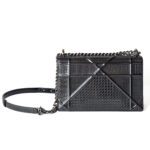 Dior Diorama Flap Bag (Medium) – Metallic Gunmetal Calfskin - Image 5