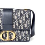 Dior 30 Montaigne Flap Bag – Blue Dior Oblique Jacquard - Image 2