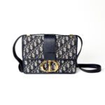 Dior 30 Montaigne Flap Bag – Blue Dior Oblique Jacquard