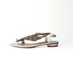 Sophia Webster Off-White/Ivory Leather Seraphina Angel Wing Flat Thong Sandals – Size 41 - Image 2