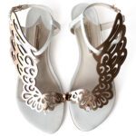 Sophia Webster Off-White/Ivory Leather Seraphina Angel Wing Flat Thong Sandals – Size 41 - Image 3