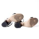 Gucci Black Smooth Leather Marmont Mid-Heel Sandals – Size 37 - Image 4