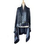 Louis Vuitton Monogram Denim Shawl / Stole – Black / Anthracite Grey Jacquard
