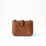 Valentino Garavani Lock Chain Shoulder Bag Cognac Smooth Leather - Image 4