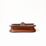 Valentino Garavani Lock Chain Shoulder Bag Cognac Smooth Leather - Image 5