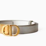 Christian Dior Saddle Reversible Belt – Off-White & Metallic Calfskin Leather - Image 2