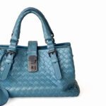 Bottega Veneta Roma Small Intrecciato Tote/Shoulder Bag – Teal Blue Nappa Lambskin Leather - Image 2