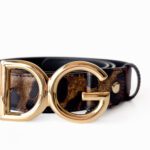 Dolce & Gabbana Crossed DG Logo Buckle Belt – Leopard-Print Textured Leather - Image 2