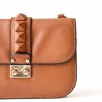 Valentino Garavani Lock Chain Shoulder Bag Cognac Smooth Leather - Image 2