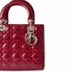 Christian Dior Cherry Red Patent Leather Lady Dior Bag - Image 2