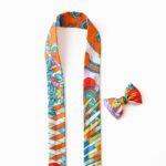 Hermès Sous le Charme d'Orphée Silk Multicolor Twilly Scarf & Pre-Tied Bow Tie Set - Image 2