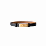 Hermès Kelly 18 Black Epsom Leather Adjustable Belt