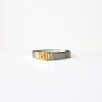 Christian Dior Saddle Reversible Belt – Off-White & Metallic Calfskin Leather