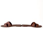Hermès Gold Calfskin Leather Oran Flat Sandals – Size 38.5 - Image 5