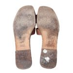 Hermès Gold Calfskin Leather Oran Flat Sandals – Size 38.5 - Image 6
