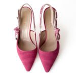 Christian Dior Deep Pink Technical Fabric J’Adior Slingback Pumps – Size 37 - Image 3