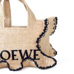 Loewe Natural / Black Raffia Tote Bag - Image 2