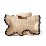 Loewe Natural / Black Raffia Tote Bag - Image 4
