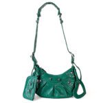 Balenciaga Green Arena Lambskin Leather Le Cagole Mini Bag - Image 3