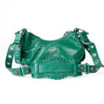 Balenciaga Green Arena Lambskin Leather Le Cagole Mini Bag - Image 6