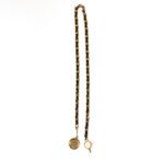 Chanel Vintage Single-Chain Black Lambskin CC Medallion Belt - Image 3