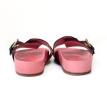 Louis Vuitton Bom Dia Monogram Canvas / Pink Leather Flat Mules - Image 4