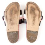 Louis Vuitton Bom Dia Monogram Canvas / Pink Leather Flat Mules - Image 7