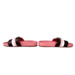 Louis Vuitton Bom Dia Monogram Canvas / Pink Leather Flat Mules - Image 5