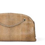 Chanel Tan / Beige Python Leather Just Mademoiselle Bowler Bag - Image 2