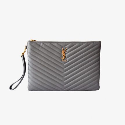 Saint Laurent Monogramme Quilted Leather Pouch